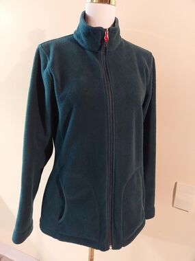 Woolrich Teal Green Full-Zip Fleece Jacket